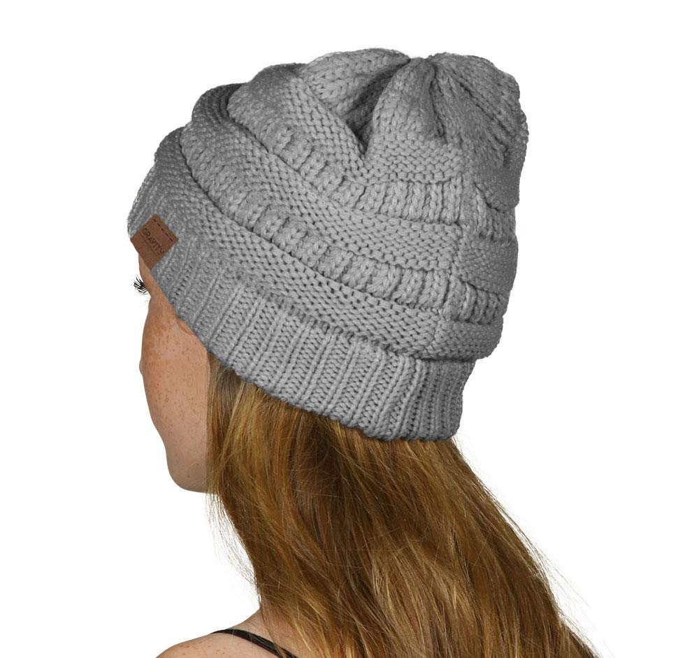 Gravity Outdoor Cable Knit Beanie Hat for Men & Women - Warm Winter Skull Cap for Skiing, Hiking & Snowboarding - Soft Wool Blend Cold Weather Accessory