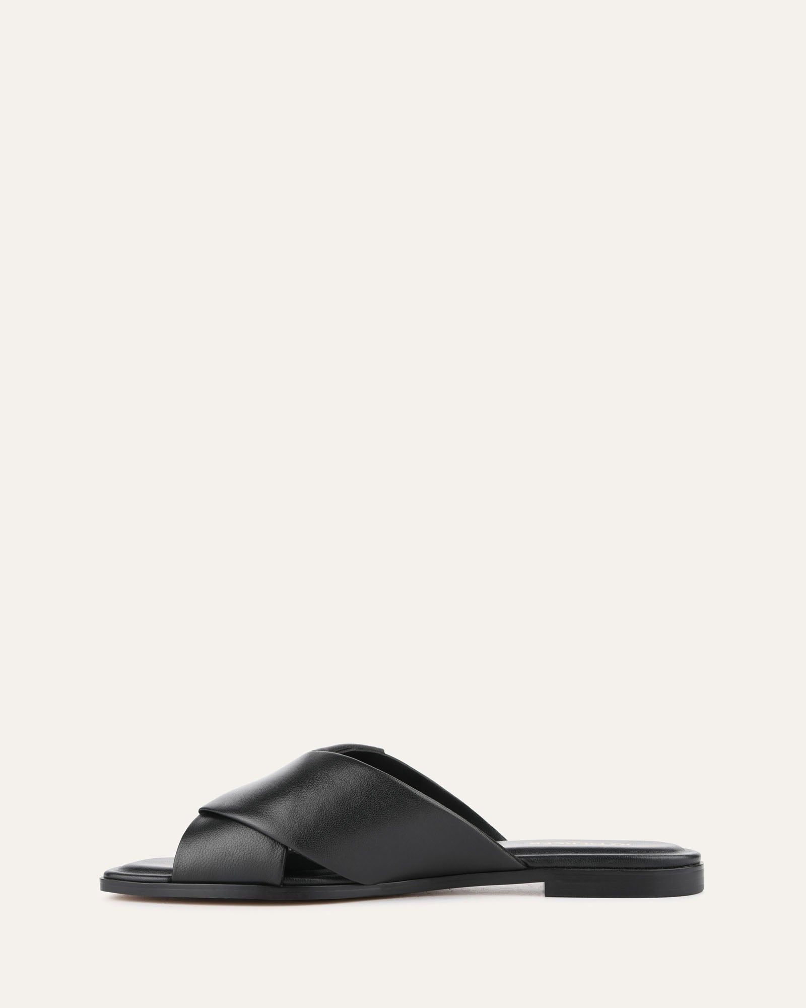 CYRA Flat Sandals for Women - Black Leather Strappy Comfortable Summer Sandals - Perfect for Beach, Vacation & Casual Outings