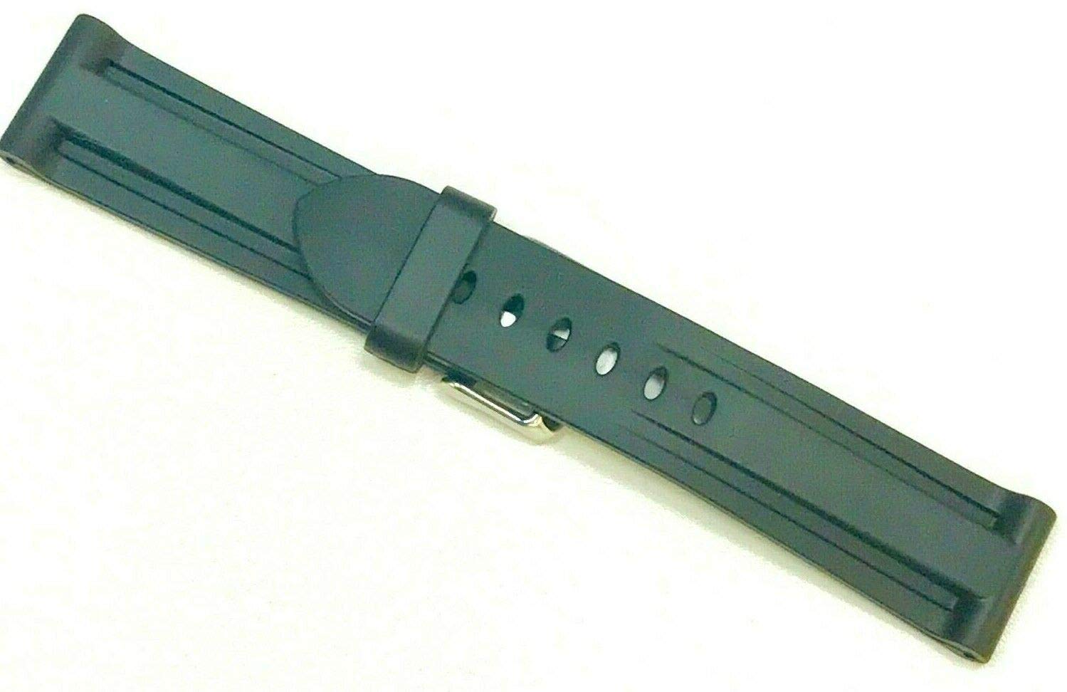 Premium Mariner Rubber Watch Band with Stainless Steel Buckle - Durable & Waterproof Replacement Strap for Diving, Swimming & Outdoor Activities