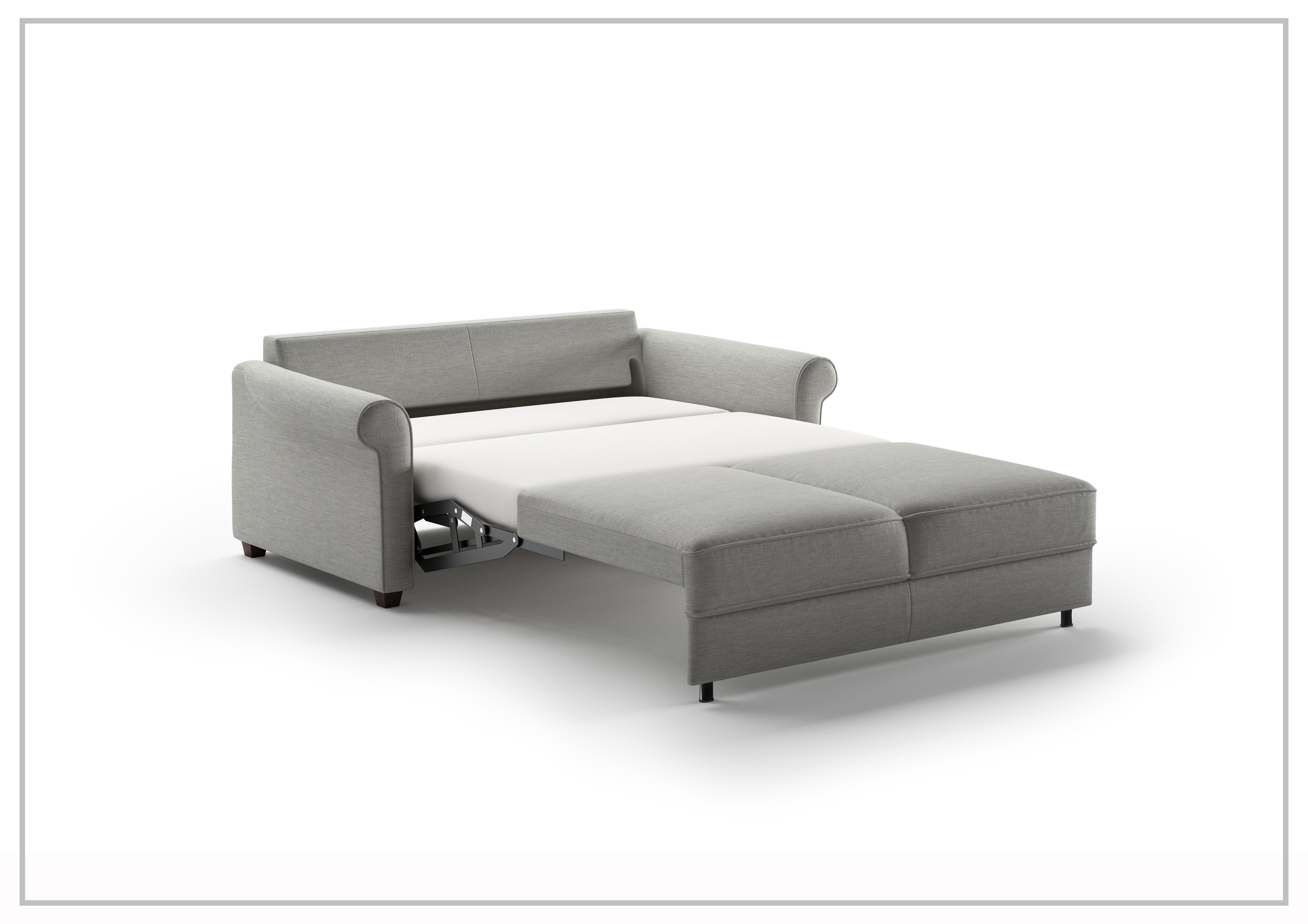 Luonto Charleston Fabric Queen Sleeper Sofa in Gray Goose Color - Convertible Sofa Bed for Small Spaces, Guest Room & Apartment Living