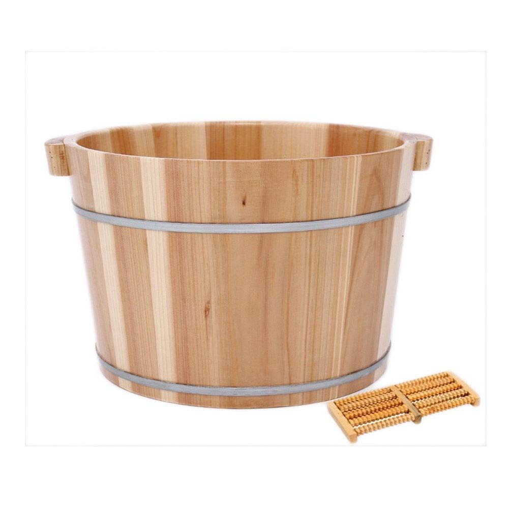 Premium Wooden Foot Spa Bucket with Massage & Sauna Function - Relaxing Foot Bath Tub for Home Therapy, Detox, and Pain Relief (Size B) - Perfect for Stress Relief, Spa Nights, and Self-Care Routines