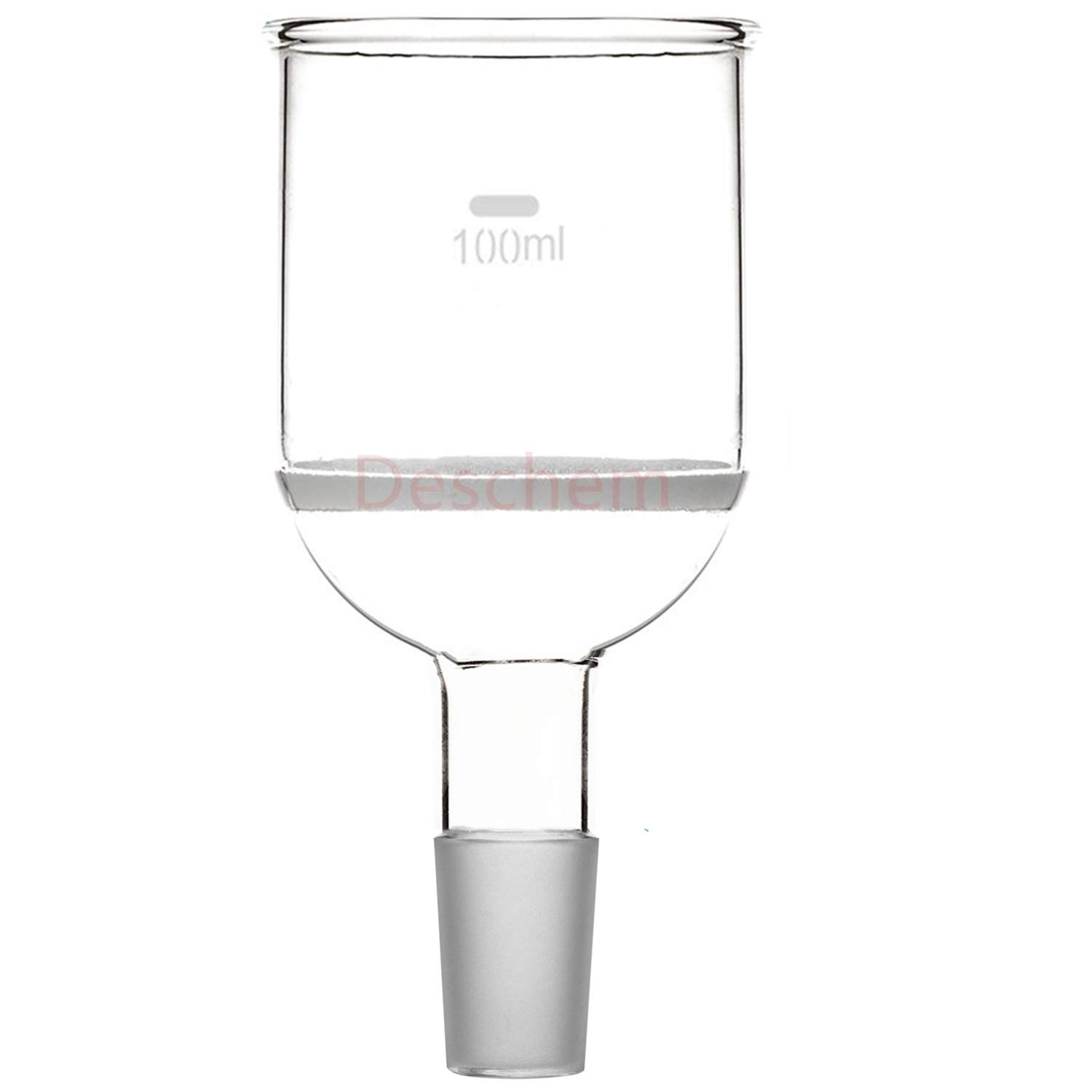100ml 24/40 Glass Buchner Funnel with 3# Coarse Filter - Laboratory Glassware for Vacuum Filtration - Ideal for Chemistry Experiments, Scientific Research & Pharmaceutical Applications