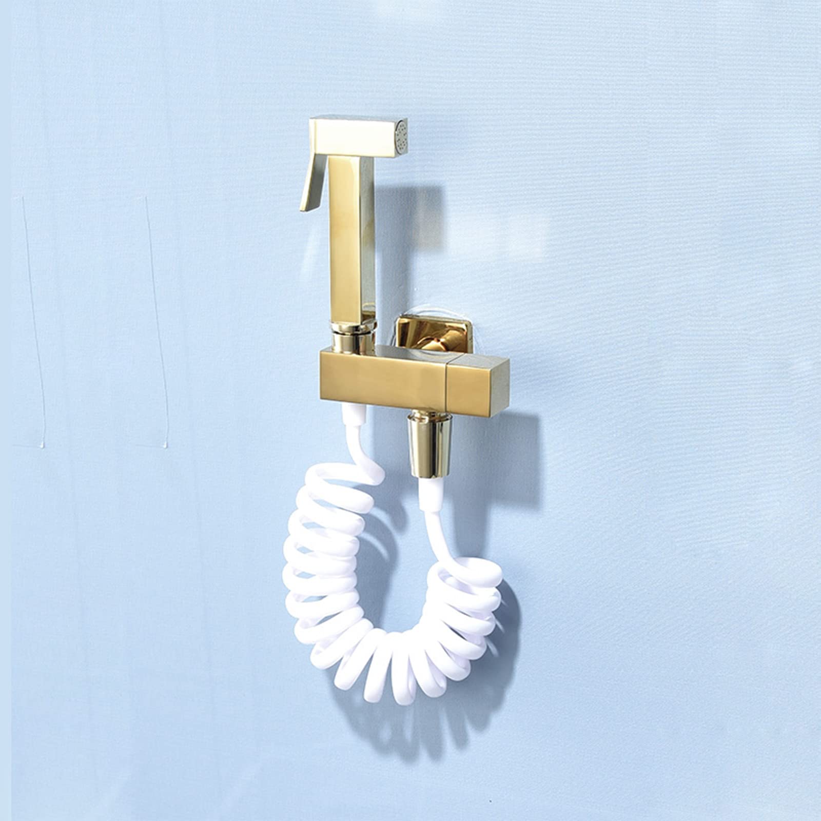 Handheld Bidet Sprayer for Toilet - Adjustable Water Pressure Gold Cloth Diaper Sprayer Set with Retractable Spring Hose | Perfect for Feminine Hygiene, Baby Care, Pet Washing & Household Cleaning