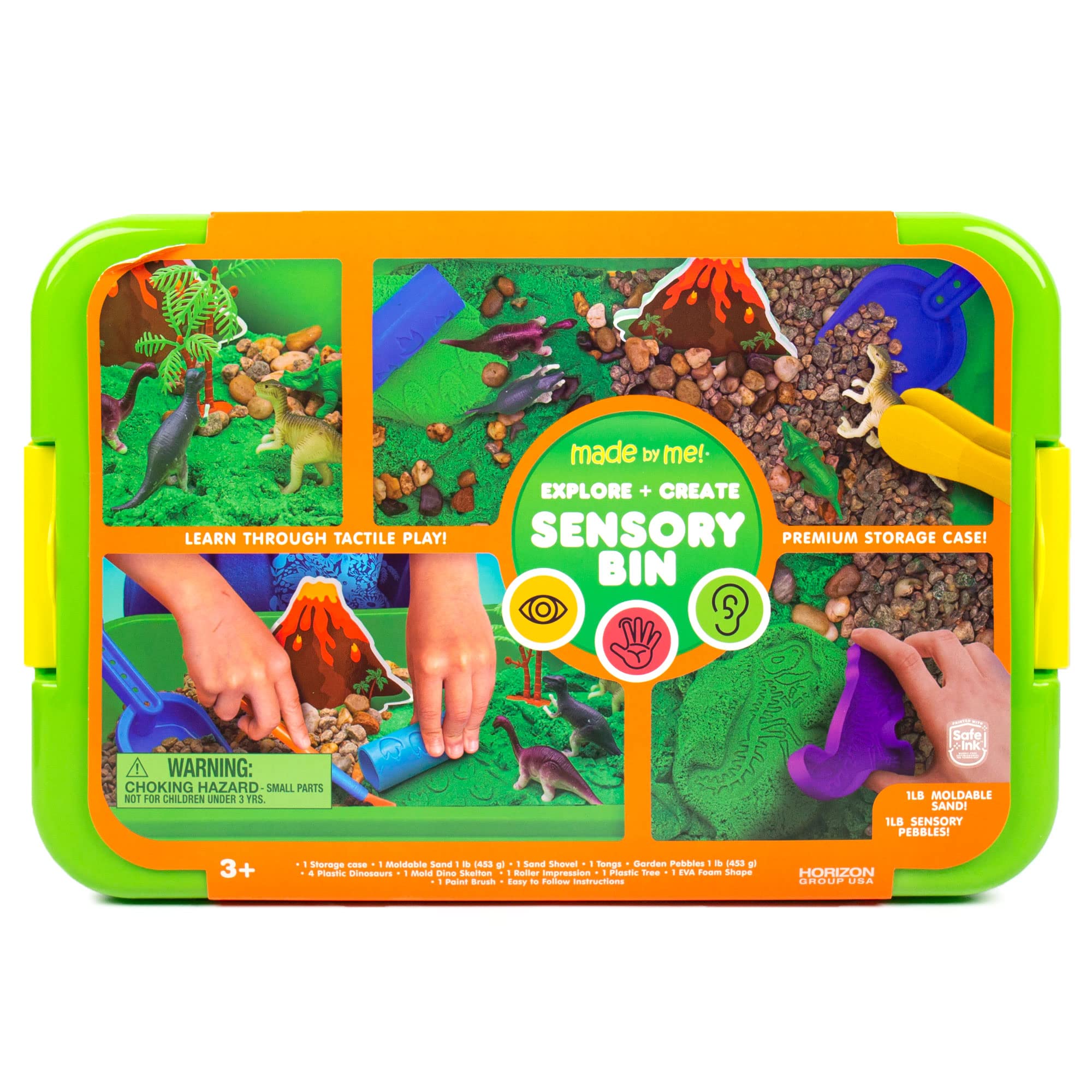 Explore + Create Dino Galaxy Sensory Bin - All-in-One Tactile Sensory Toys for Toddlers 3+ | Fine Motor Skills Development & Learning Through Play | Perfect for Preschool Activities, Autism Therapy & Sensory Play at Home