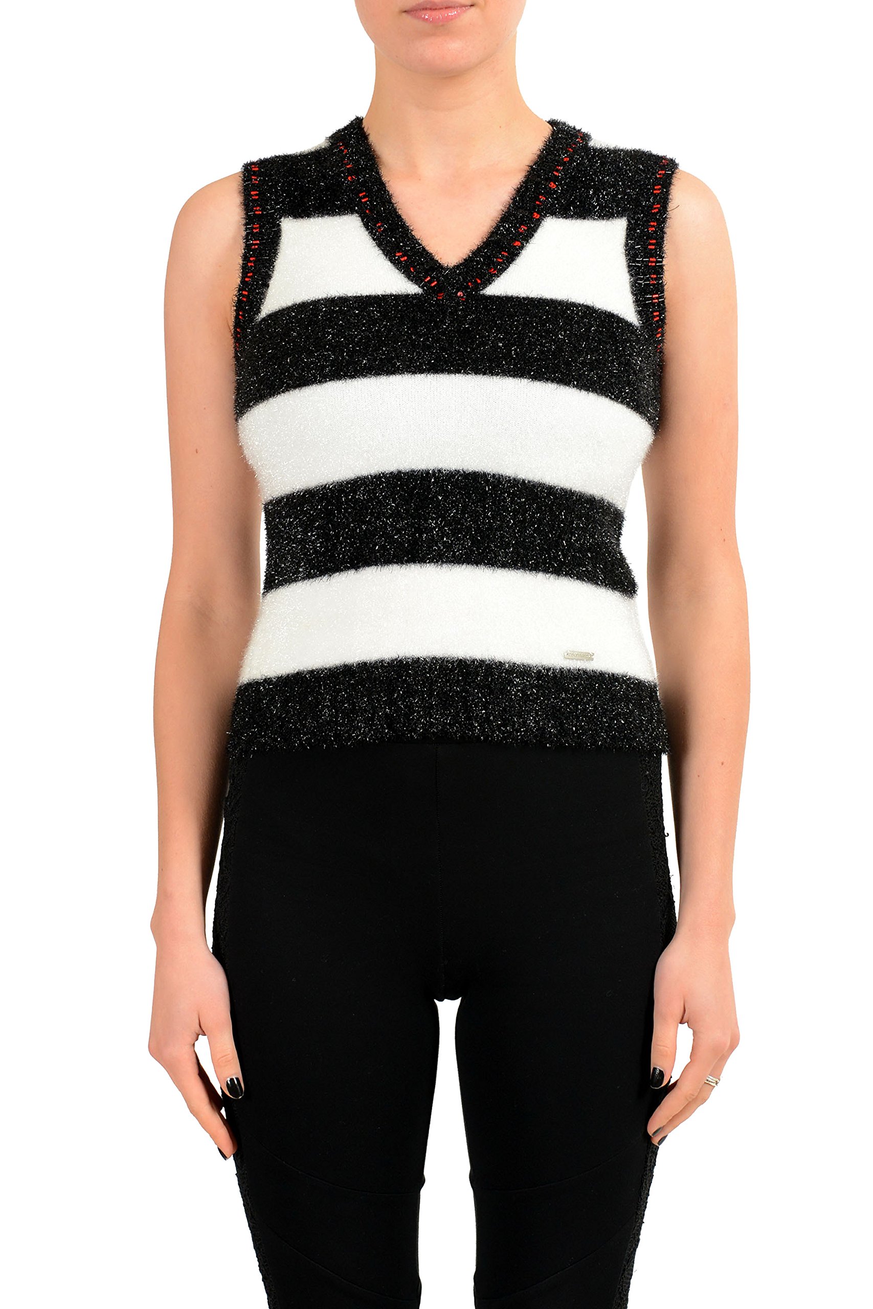 DSQUARED2 Women's Striped Knit Tank Top - US XS (IT 38) - Summer Casual Wear, Beach Outfit, Layering Essential