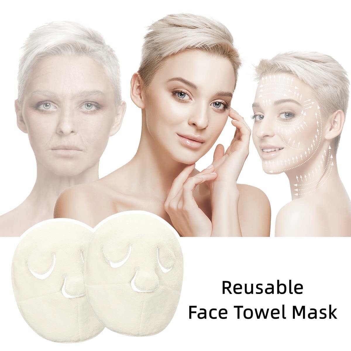 GYANSHOPPE Reusable Face Towel Mask - Hydrating & Moisturizing Skincare for Women & Girls, Cold Compress & Steaming Treatment, Absorbent Wet Compress for Spa, Travel & Daily Beauty Routine