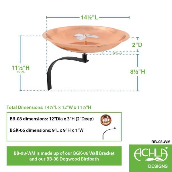 Beautiful Handcrafted Dogwood Birdbath for Garden - Attract Wild Birds with Natural Wood Outdoor Bird Feeder | Perfect for Backyard, Patio & Wildlife Garden Decor