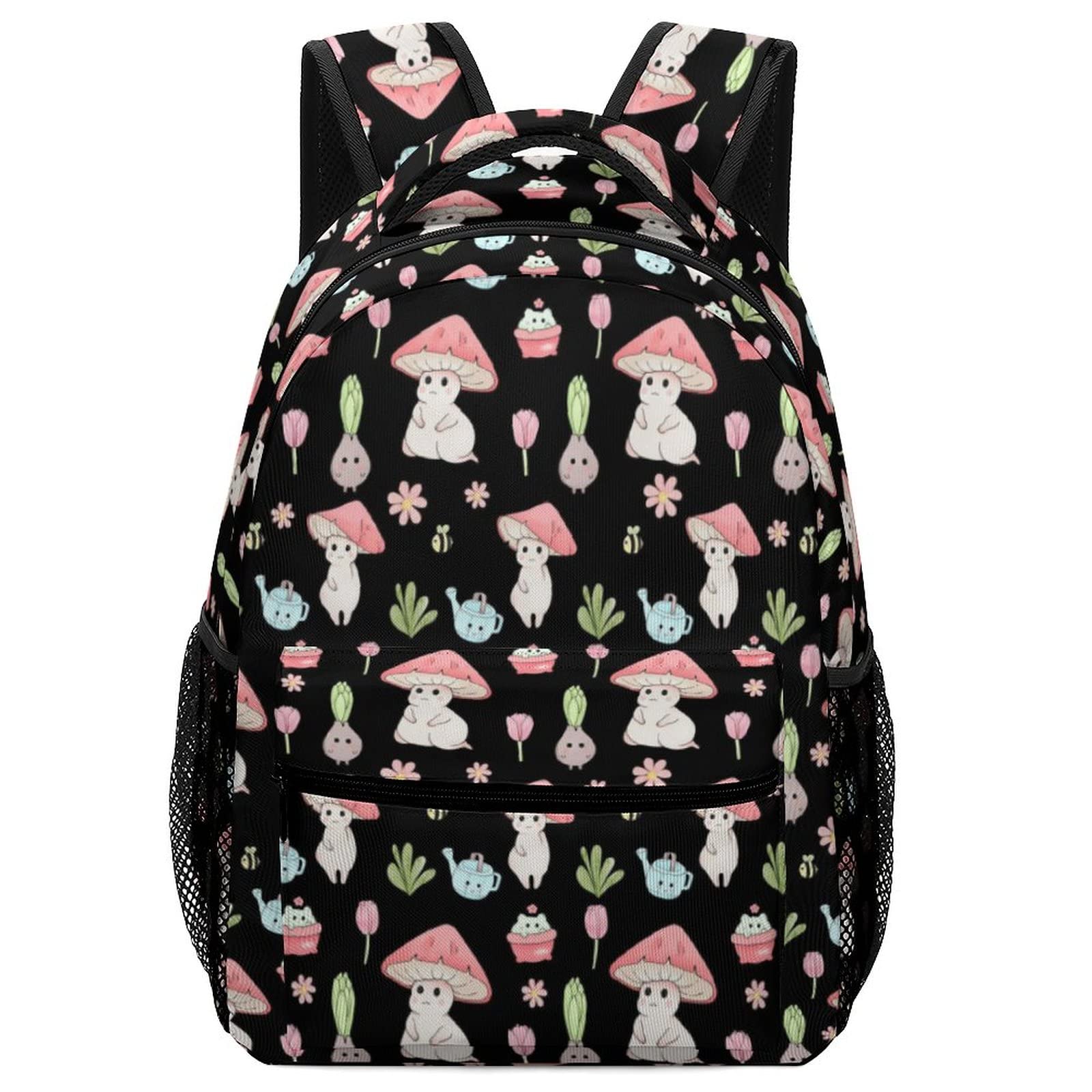 Cartoon Mushroom Backpack for School, Travel & Laptop - Men/Women/Teens