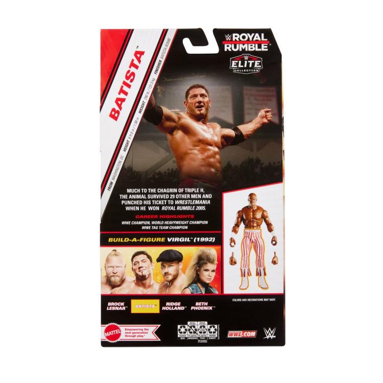 WWE Royal Rumble Elite Collection Batista Action Figure (Virgil BAF) - Perfect for Wrestling Fans & Collectors | Display, Play, or Gift for WWE Enthusiasts