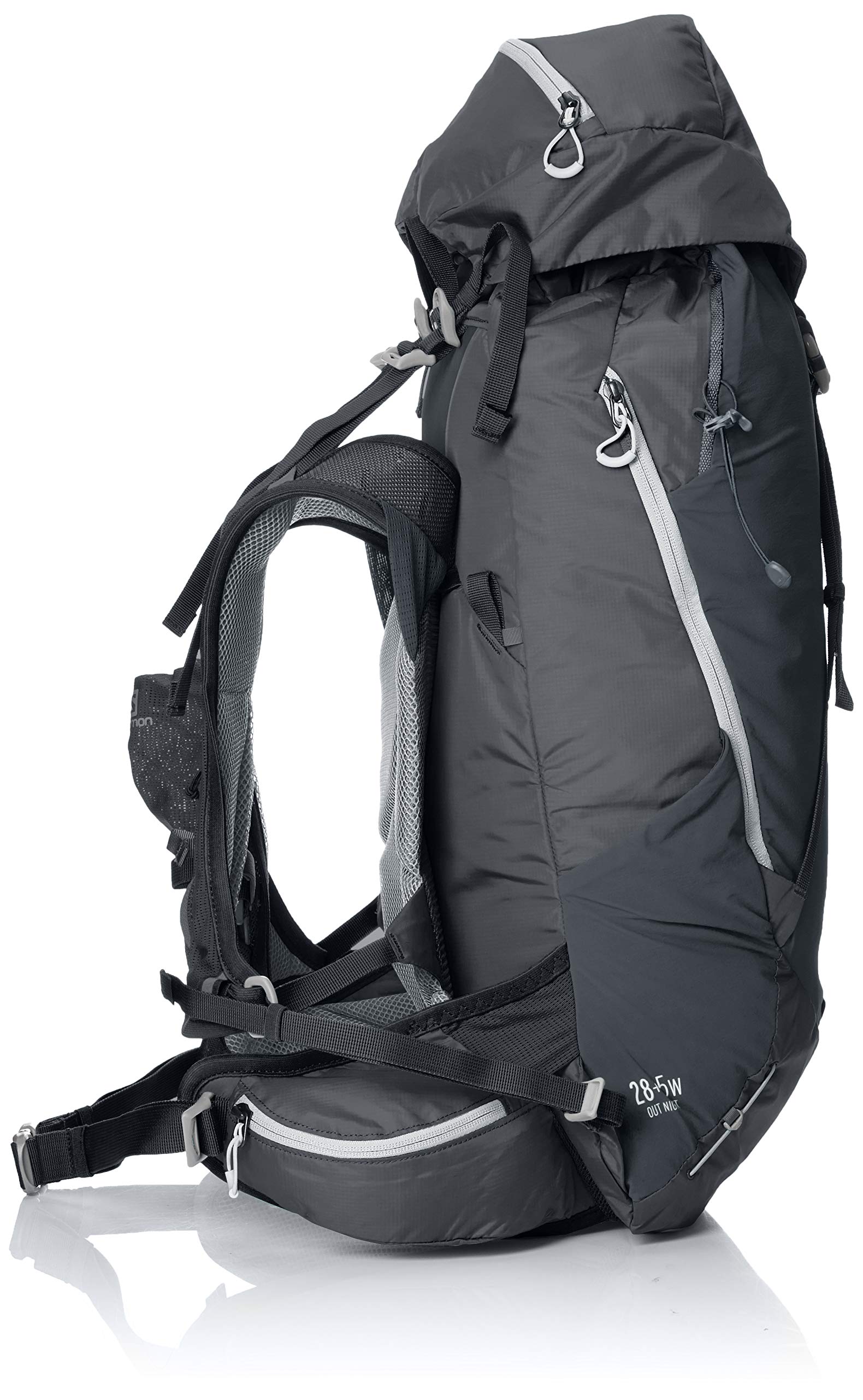 Salomon Women's Out Night 28+5 Wheeled Travel Backpack - Lightweight Carry-On Luggage with Expandable Capacity (Lilac Gray) - Perfect for Air Travel, Weekend Getaways & Business Trips