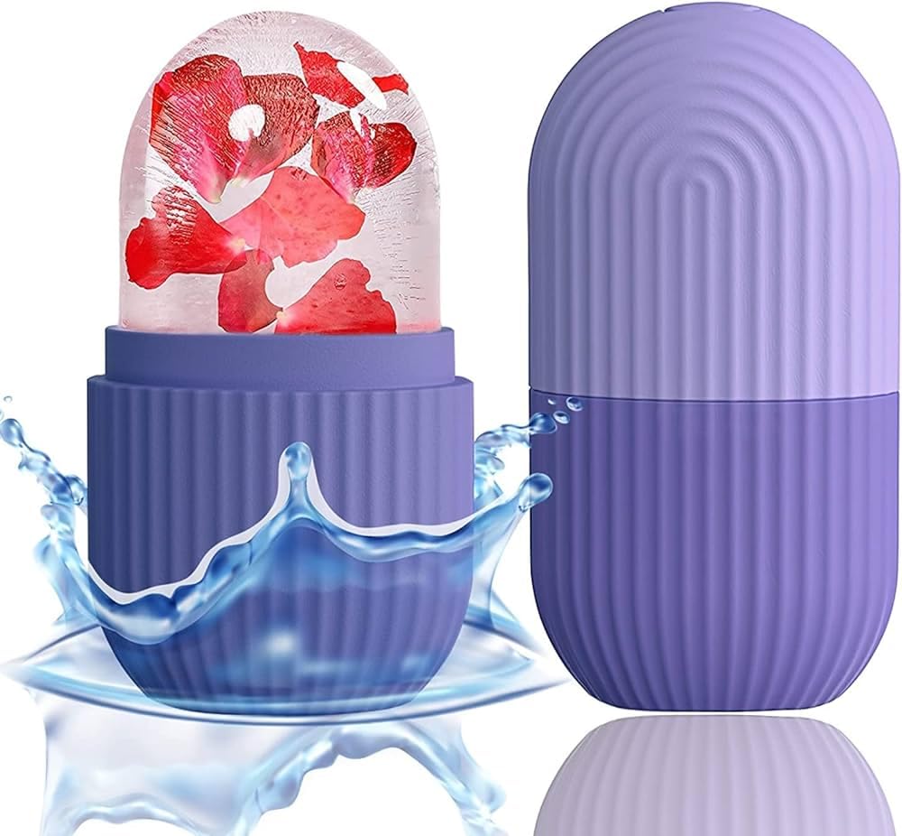 Ice Roller for Face Massage - Natural Cooling Therapy to Tone & Tighten Skin | Relieves Joint Pain & Puffiness | Perfect for Skincare Routine & Post-Workout Recovery