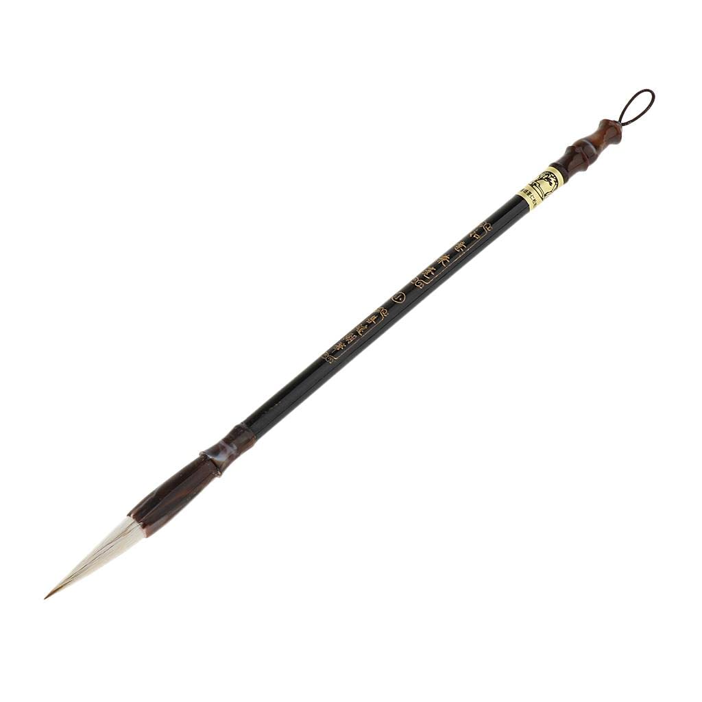 Chinese Calligraphy Brush - Wood Wolf Hair Art Pen for Sumi Drawing & Kanji Writing - S/M/L Size - Perfect for Traditional Art & Zen Practice