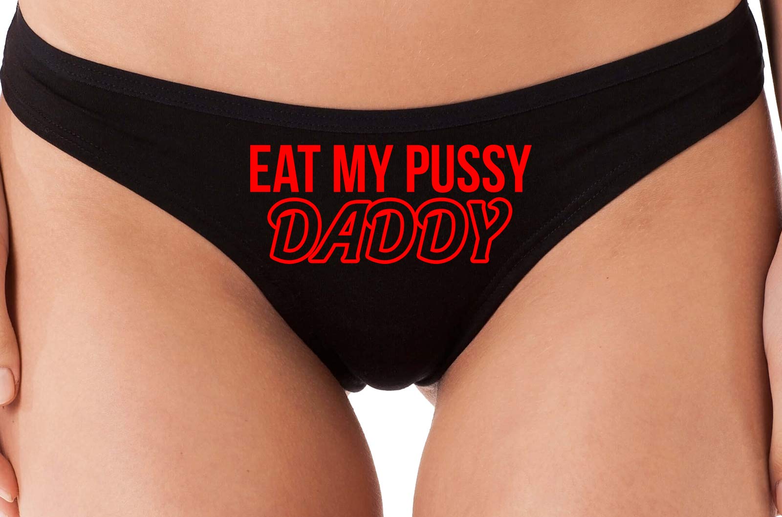 Sexy Black Thong Underwear for Women - Oral Sex Lingerie - Perfect for Role Play, Bachelorette Parties & Spicy Date Nights