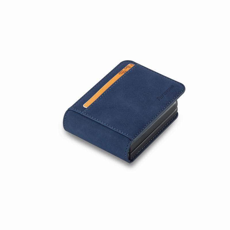 Samsung Galaxy Z Flip 3 Luxury Leather Wallet Case - Premium Flip Phone Cover with Card Holder & Kickstand - Perfect for Business, Travel & Everyday Use