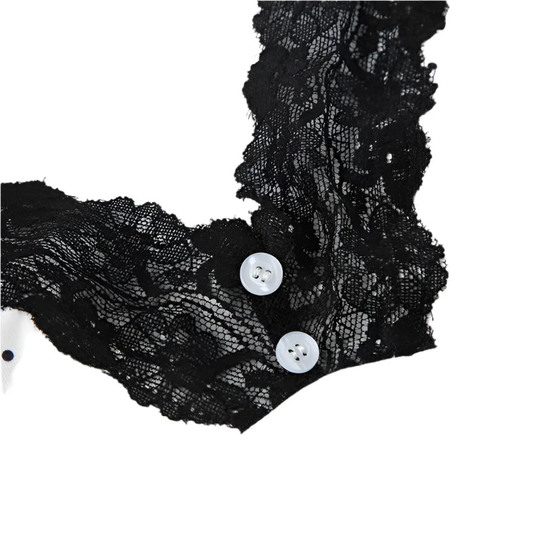 Black and White Polka Dot Print Tank Top for Women - Y2K Vintage Style Lace Trim Deep V Backless Crop Top | Perfect for Summer Outfits, Beachwear & Casual Fashion | P67 AH10