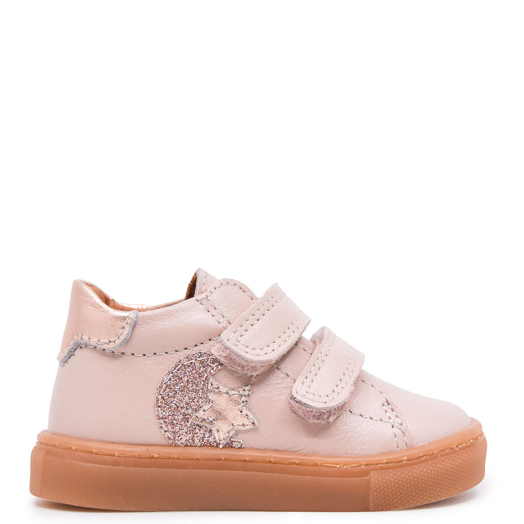 Atlanta Moccasin Pink Star Baby Sneakers - Soft & Comfortable First Walkers for Toddlers - Perfect for Outdoor Play, Daily Walks & Special Occasions