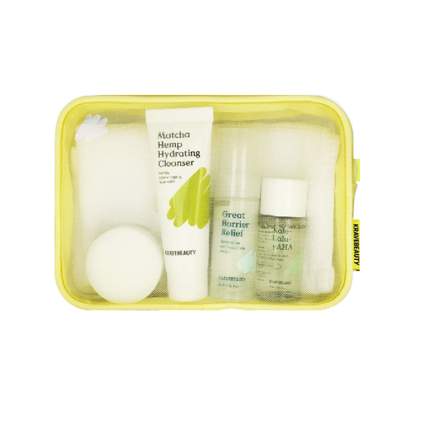 KRAVEBEAUTY Discovery Kit - 5-Piece Skincare Sample Set for Glowing Skin | Travel-Friendly Mini Beauty Essentials | Perfect for Sensitive Skin & On-The-Go Use