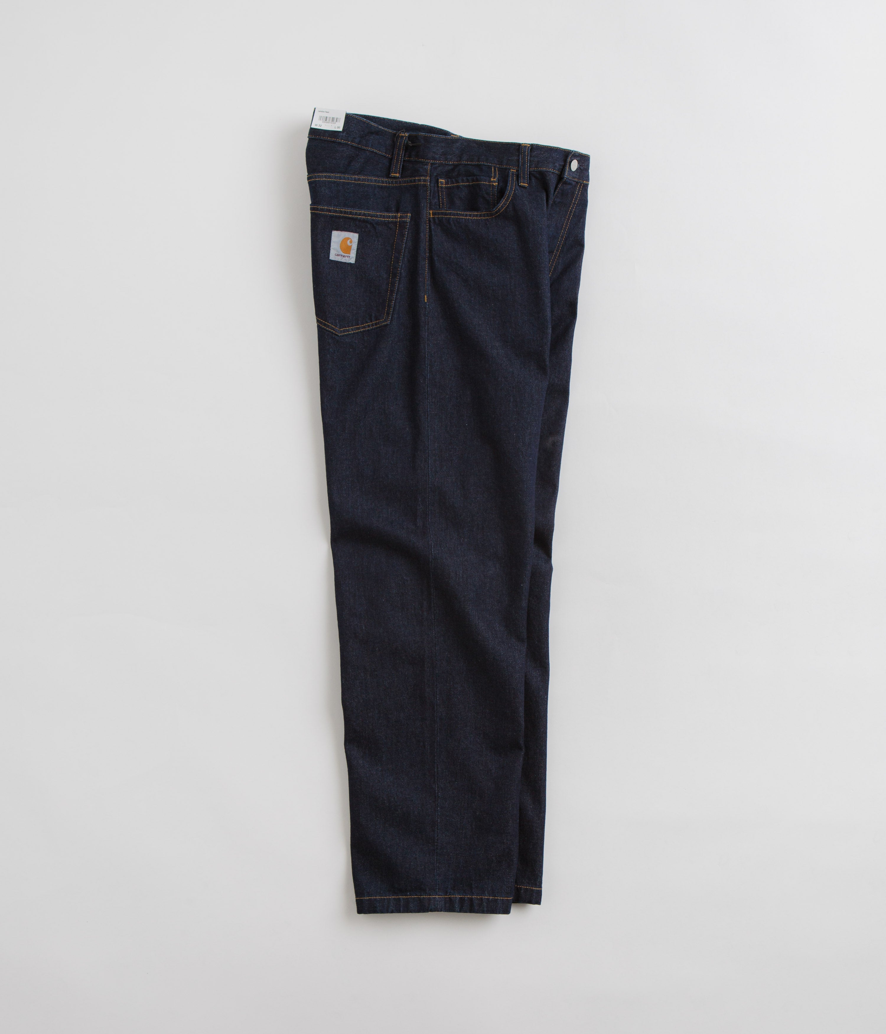 Carhartt Landon Pants for Men - Durable Work Pants in Blue Rinsed Denim - Perfect for Construction, Outdoor Work & Casual Wear