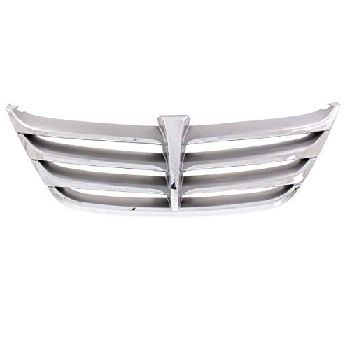 Genesis Sedan Front Grille Assembly for 2011-2014 Models - Silver/Gray Chrome Finish | Replacement Grill for Hyundai Genesis | Enhances Vehicle Appearance & Protection