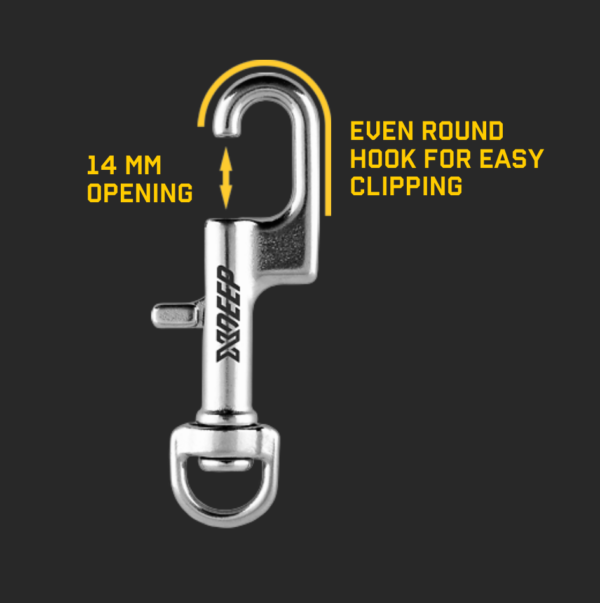 XDeep NX Series Double Ended Boltsnap 5 Pack - Stainless Steel Diving Hardware for Scuba Gear & Water Sports Equipment - Perfect for Dive Lights, Reels, and Underwater Tools