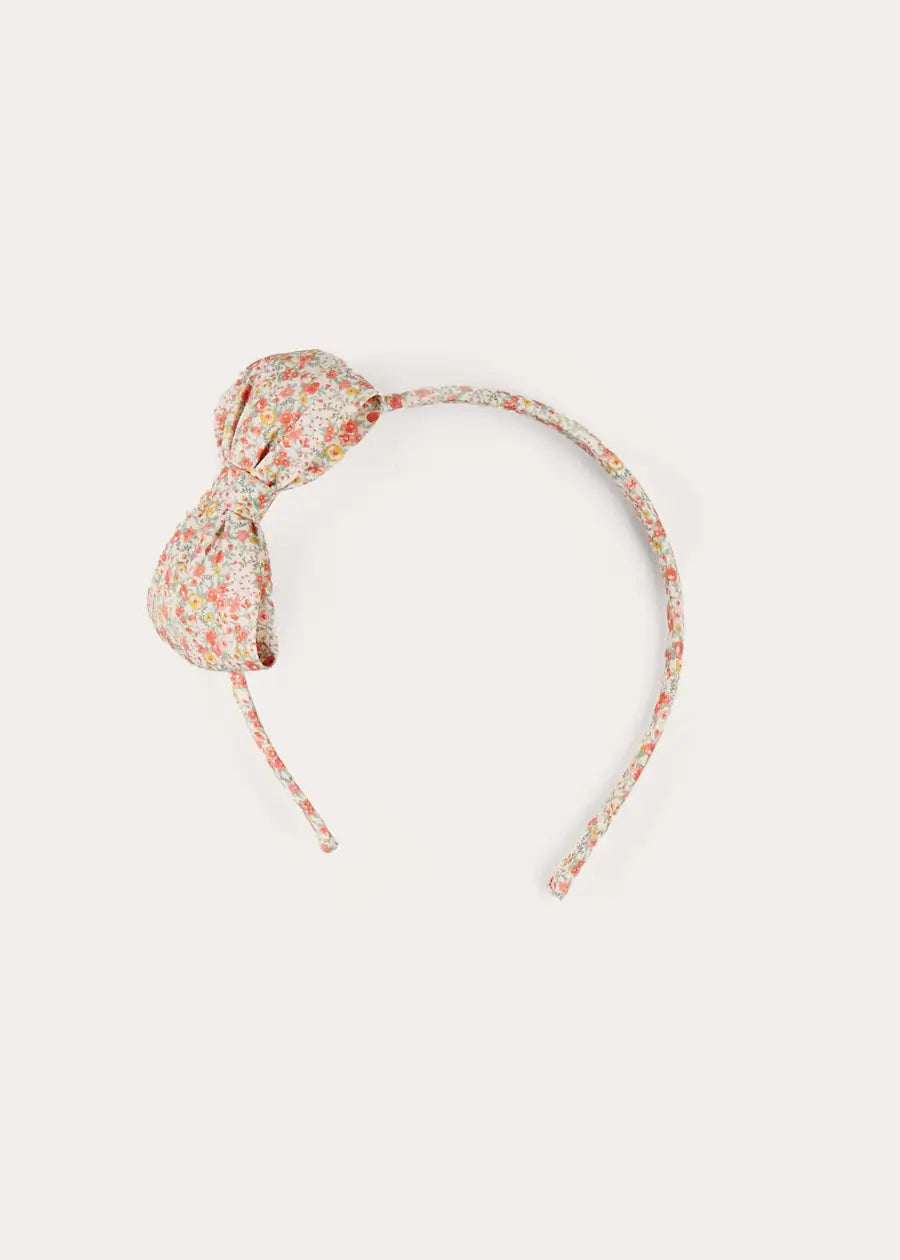 Coral Floral Hairband for Women - Elegant Floral Headband Hair Accessory for Weddings, Parties & Everyday Wear