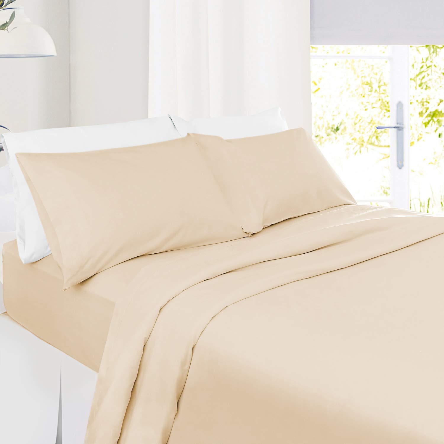 4-Piece Twin XL Sheet Set - 800 Thread Count 100% Ultra-Fine Cotton Luxury Bed Sheets - Extra Long Staple Cotton for Superior Softness - Fits Mattress Up to 15