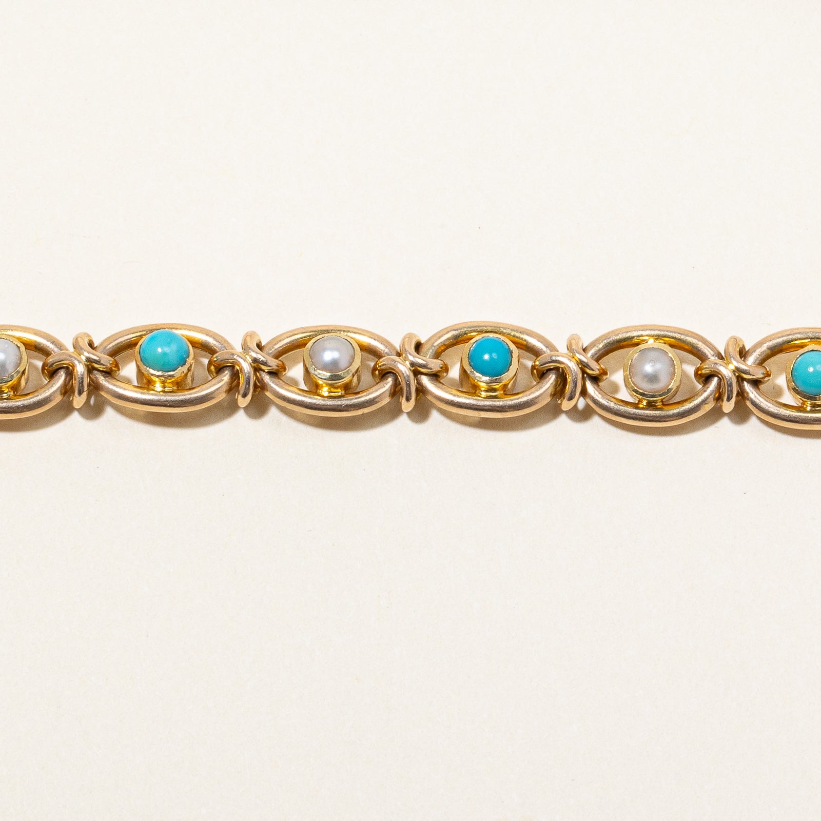 Turquoise and Pearl Bracelet - 1.20 Carat Total Weight - 7 Inches - Elegant Handmade Jewelry for Women - Perfect for Weddings, Parties & Special Occasions