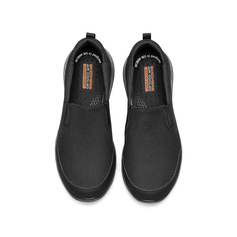 GO WALK MAX Comfortable Slip-On Walking Shoes for Men & Women - Lightweight, Breathable & Supportive - Perfect for Travel, Work & Everyday Wear (216010/BBK)