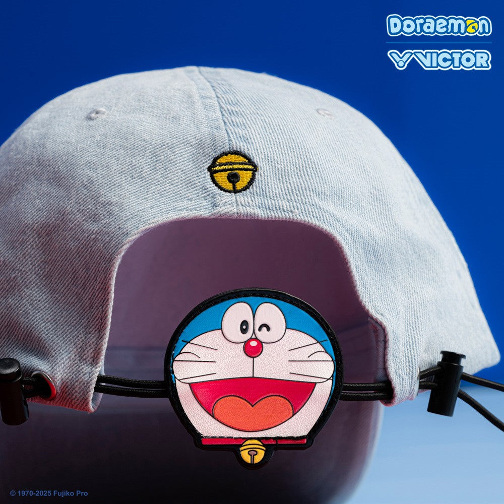 Victor X Doraemon VC509DRM Men's Baseball Cap - Denim Blue Anime Collaboration Hat for Casual Wear & Street Fashion