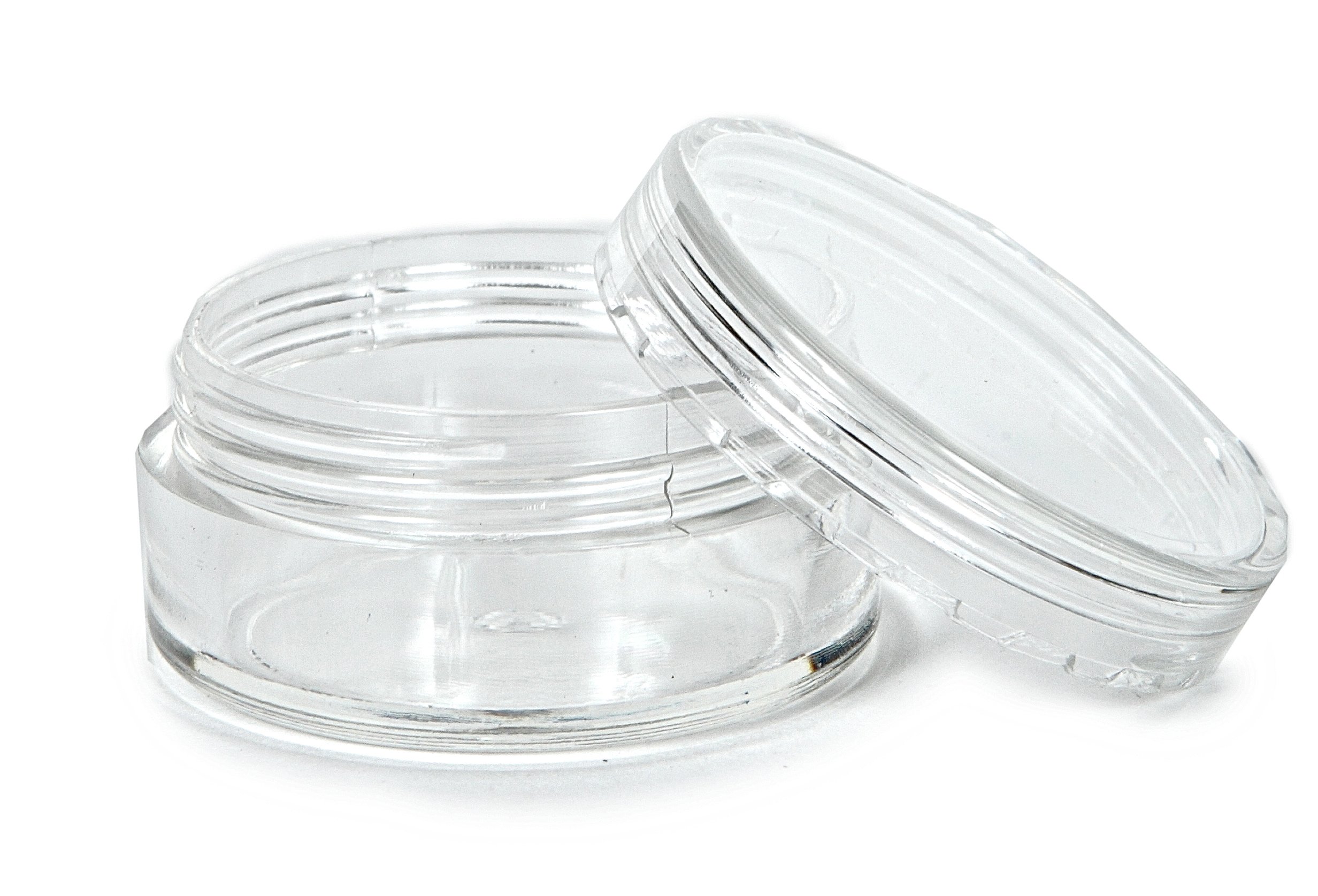 Vivaplex 25-Pack Clear 10 Gram Plastic Jars with Lids - Small Cosmetic Containers for Lip Balm, Creams, Salves & Travel-Sized Toiletries | Perfect for DIY Beauty, Skincare & Organizing Small Items