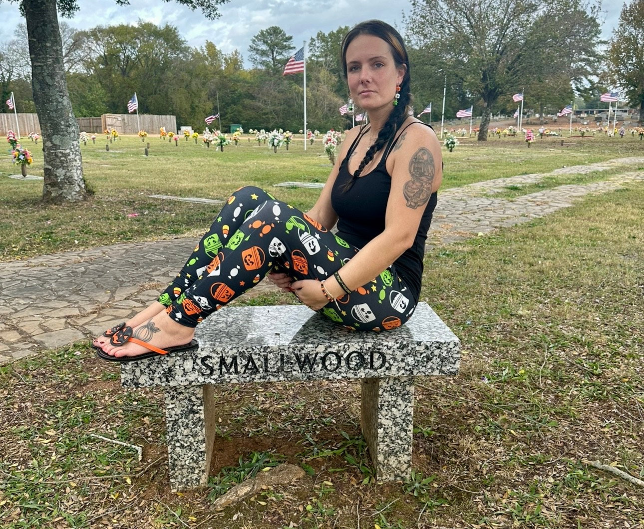 Boo Buckets - The Sketchy Pumpkin (Exclusive) - Pocket Leggings for Women | Halloween Costume Accessories & Everyday Wear