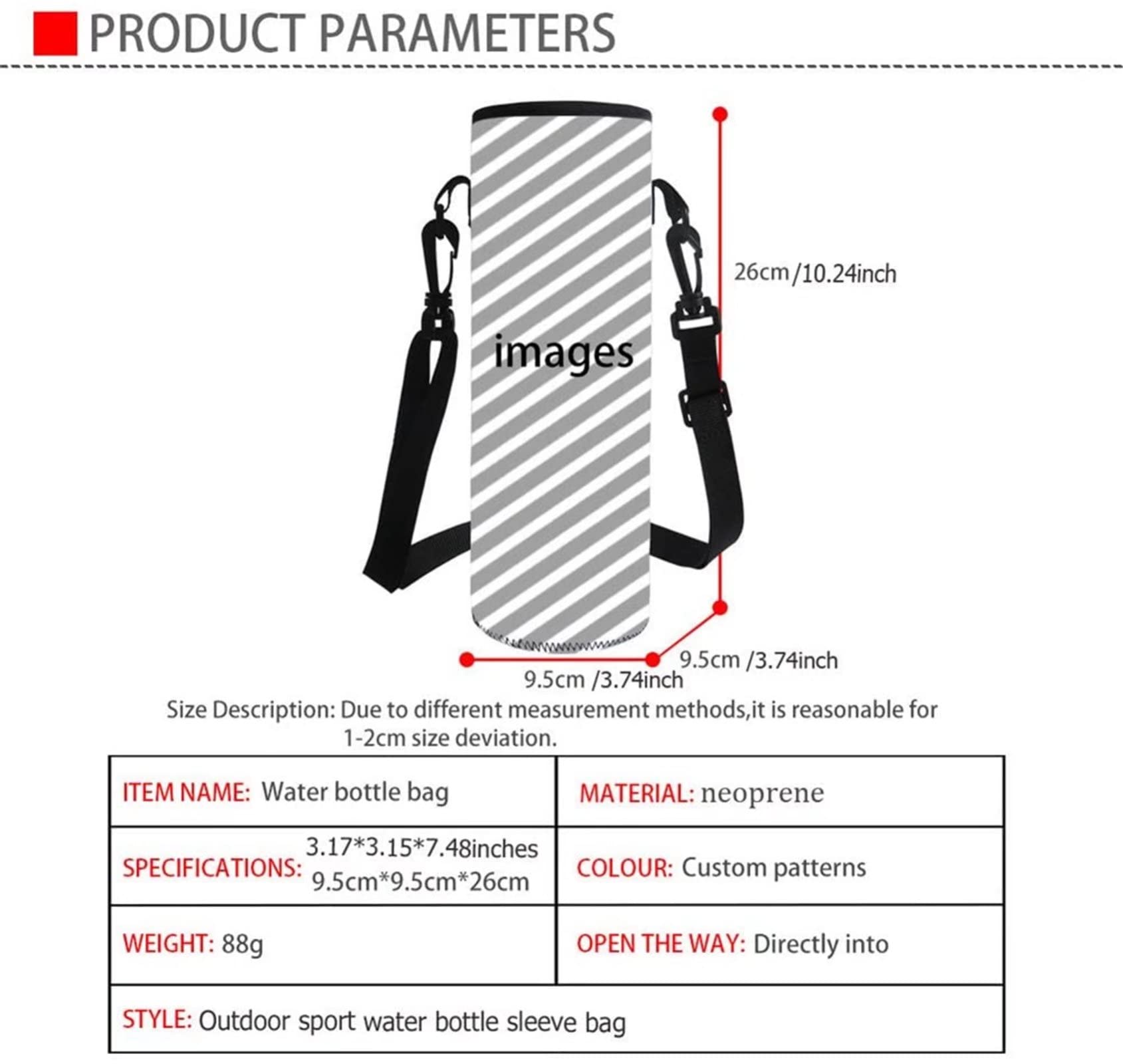 Forchrinse Penguin Insulated Water Bottle Case Bag - Durable Sling Sleeve for Walking, Hiking, Running - Perfect for Outdoor Adventures and Daily Commutes