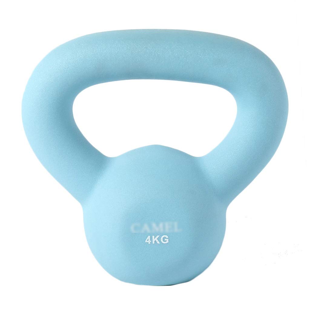 4kg Blue Kettlebell for Women - Home Gym Equipment, Fitness Training, Yoga & Sports Workout - Perfect for Strength Training & Cardio