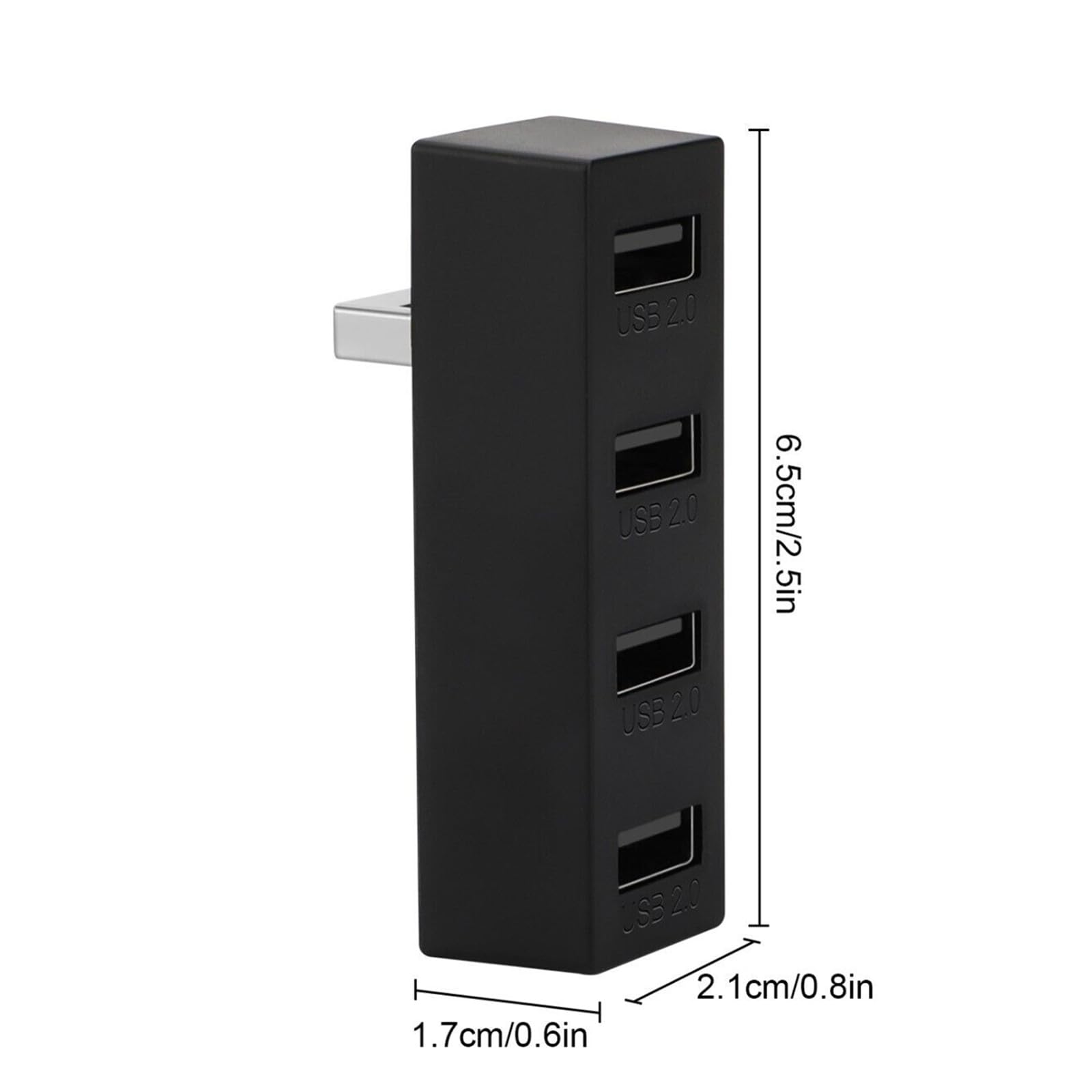 ZEZEFUFU 4-Port USB Hub - Portable USB Splitter & Expansion Adapter for Xbox Series X/S, PC, Laptop, PS5 - Fast Data Transfer & Charging Station for Gaming, Office & Home Use