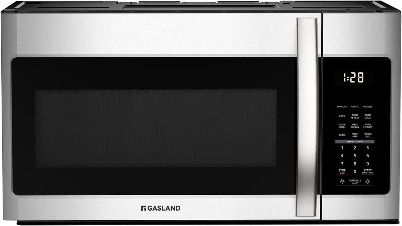 GASLAND 1.9 Cu. Ft. 30 Inch Over the Range Microwave Oven - 1000W, 400 CFM Exhaust Fan, LED Light, 13.5