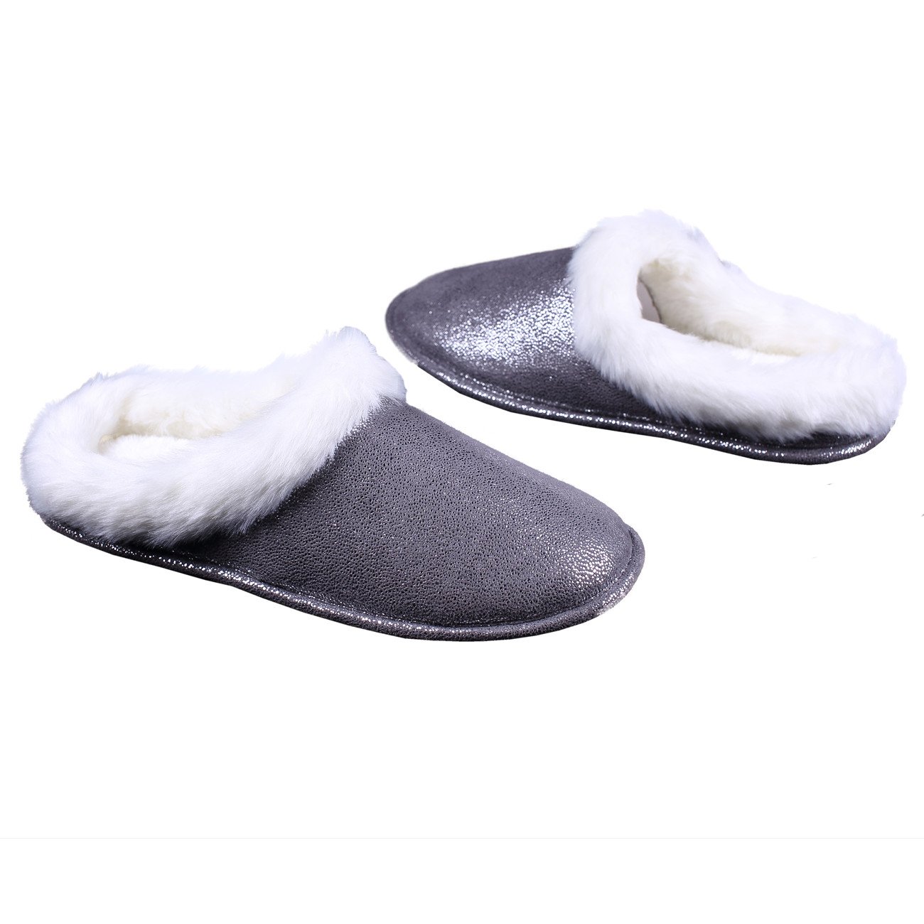 Women's Winter Warm Moccasin Slippers - Soft Suede & Faux Fur Indoor/Outdoor House Shoes with Thick Memory Foam & Non-Slip Rubber Soles - Cozy for Home, Office, Travel & Casual Wear