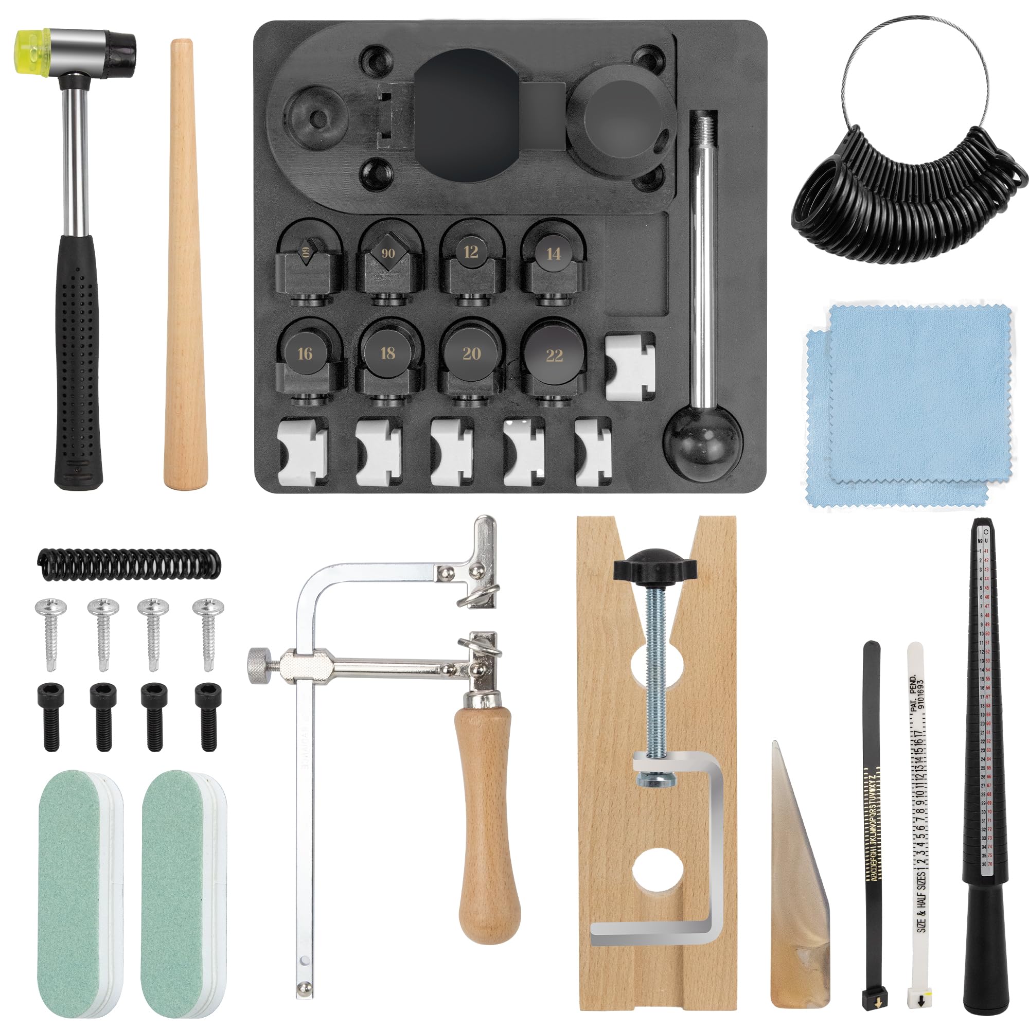 NEEDLENEST Professional 3-in-1 Ring Bender Tool Kit - Heavy Duty Spoon Ring Maker Machine with Jewelry Saw Bow for DIY Jewelry Making | Perfect for Crafting Unique Spoon Rings, Bracelets & Handmade Jewelry Accessories