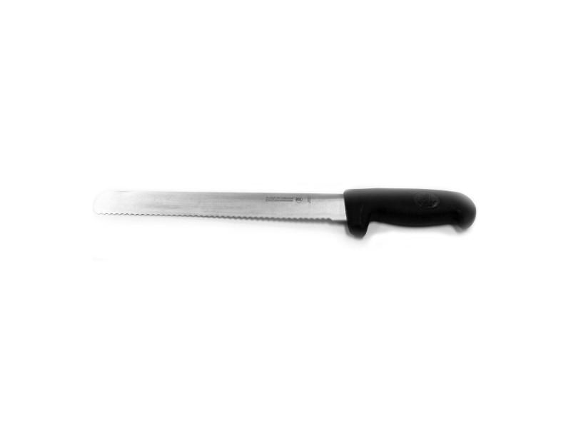 BergHOFF Soft Grip 12-Inch Stainless Steel Scalloped Slicer - Professional Kitchen Knife for Slicing Bread, Tomatoes, Fruits & More | Perfect for Home Chefs & Restaurant Use
