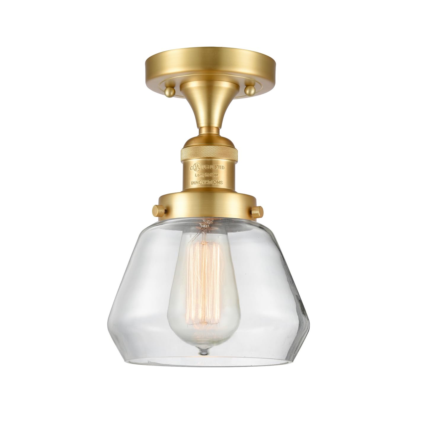 517-1CH-SG-G172-LED Bare Bulb 1 Light Cord Set in Satin Gold - Vintage Edison Bulb Lighting for Cafe, Restaurant & Home Decor