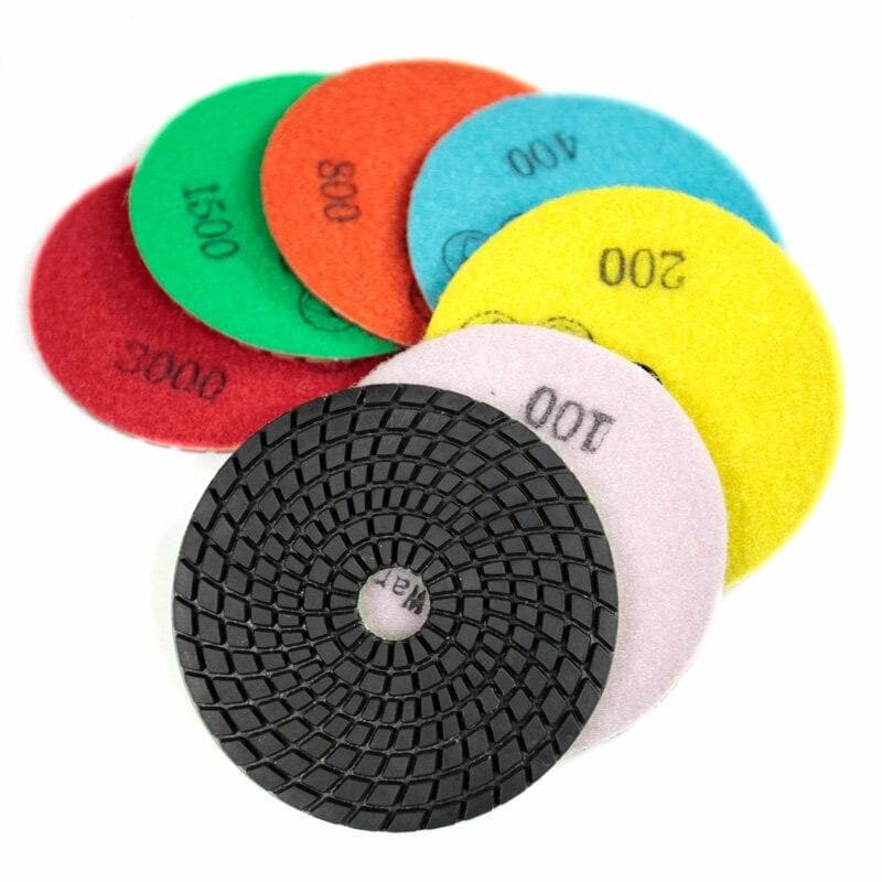 Premium Diamond Polishing Pads for Granite, Marble & Concrete - Wet/Dry Use - Professional Stone Restoration & Floor Polishing Tools - Perfect for Countertops, Floors & DIY Projects