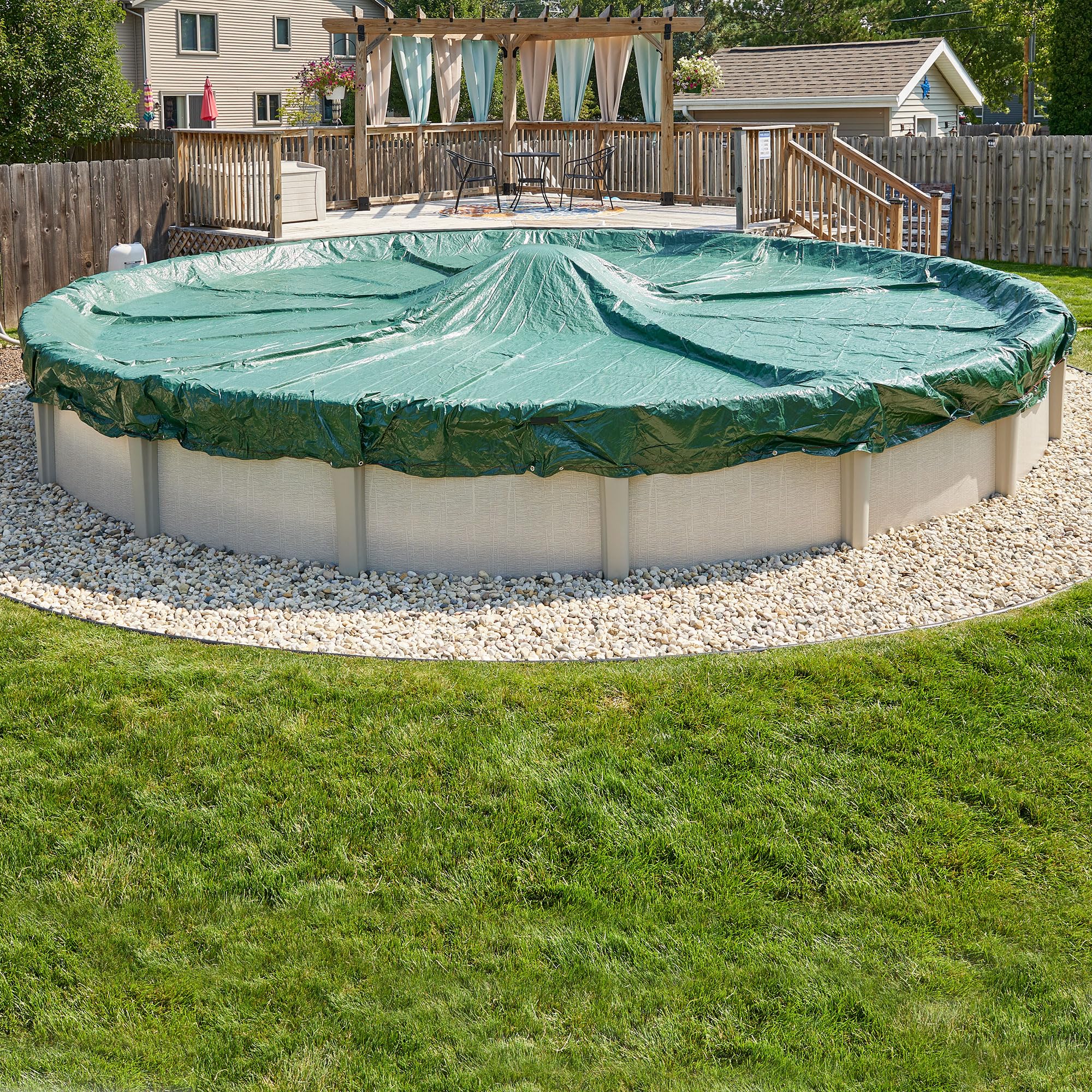 Doheny's Heavy-Duty Winter Pool Cover for Above Ground Pools | Premium Protection for In-Ground Pools | All-Weather Resistant | Perfect for Winter Storage & Seasonal Protection