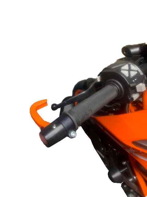16 9299 Heavy Duty Plastic Bar End Slider with Guard Mount (Single Side) - Motorcycle Handlebar Protector for Cruiser, Chopper & Dirt Bike - Perfect for Off-Road Riding & Urban Commuting