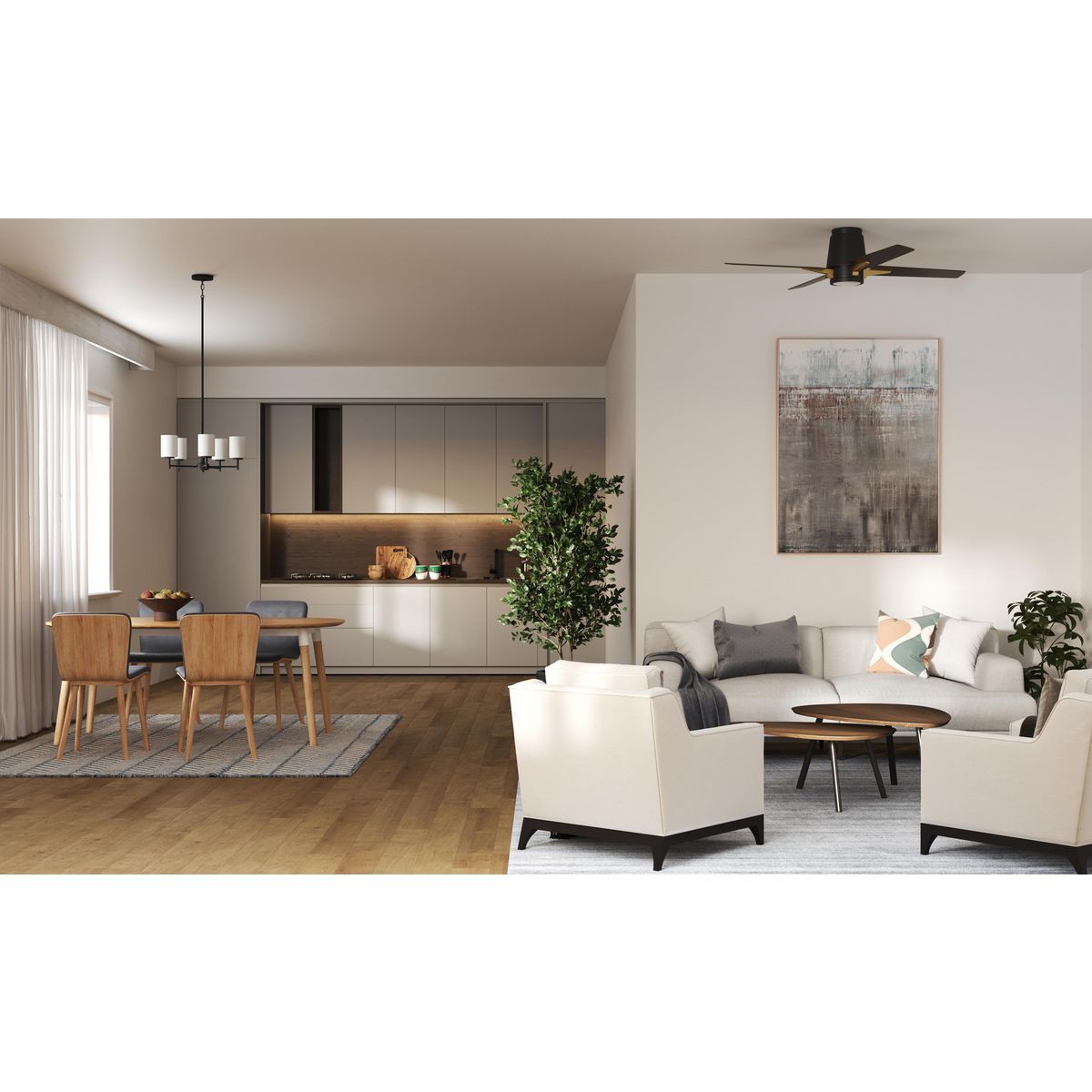 Lindale Ceiling Fan Light Kit - Dimmable LED Light Fixture with Remote Control for Bedroom, Living Room, and Outdoor Patio - Energy Efficient and Quiet Operation