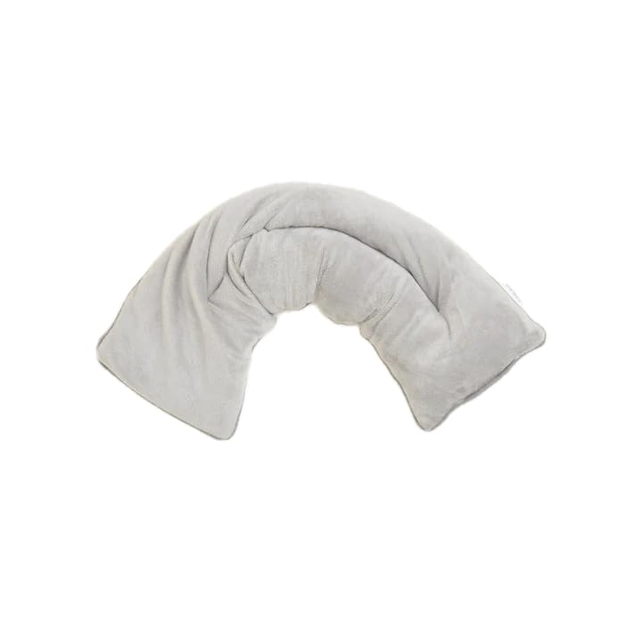 Warmies Marshmallow Gray Microwaveable Heating Pad & Freezer Cooling Wrap - Lavender Scented Therapeutic Neck Pillow for Pain Relief, Stress & Anxiety - Perfect for Home, Office & Travel Use