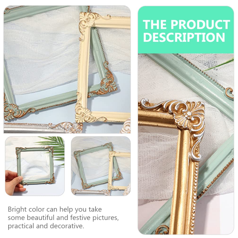 Angoily 2-Pack European Style Selfie Picture Frames - 11cm Wall & Tabletop Photo Display for Home Decor, Living Room, Bedroom, and Office