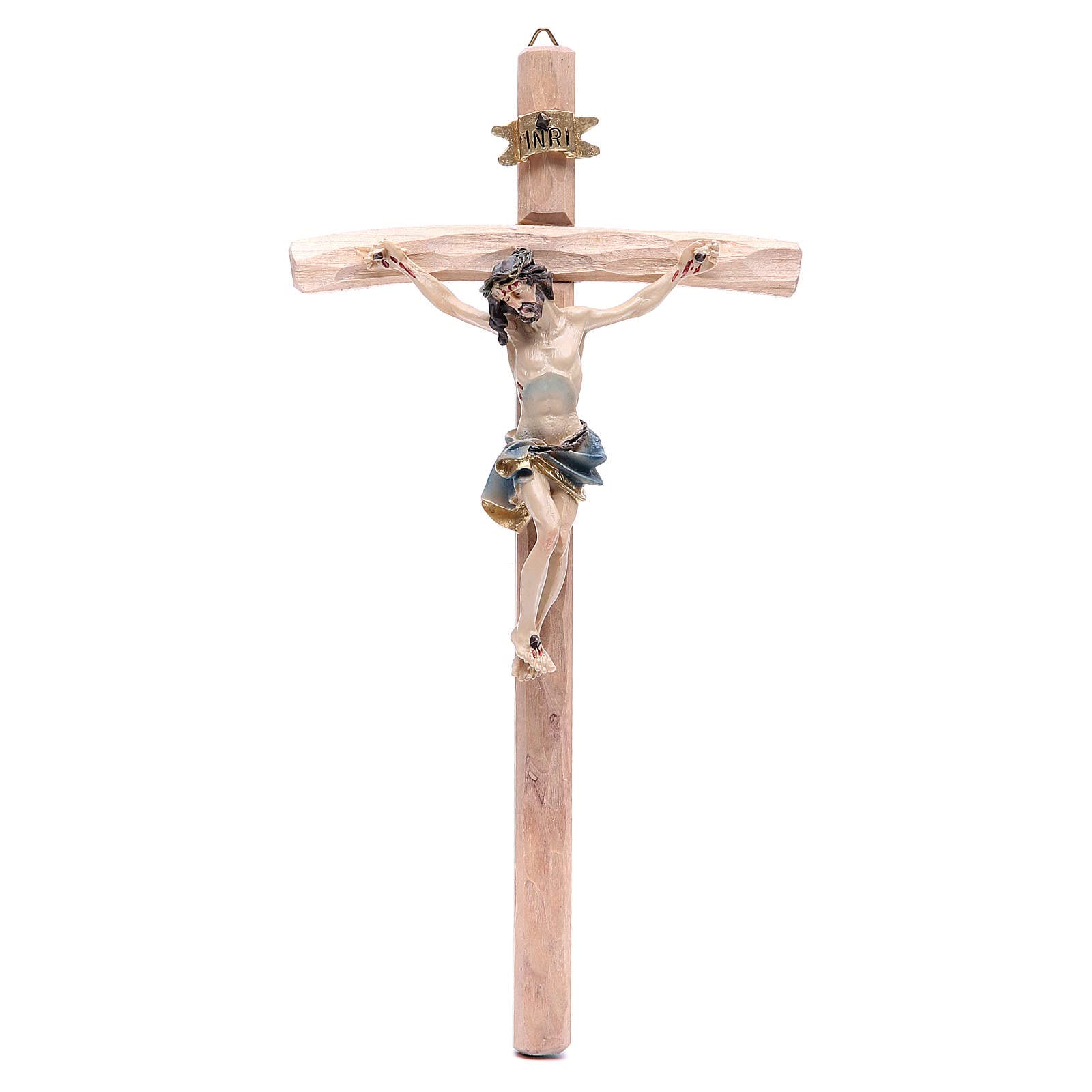 Holyart 25cm Resin Crucifix with Wooden Cross - Perfect for Home Altar, Church Decor & Religious Gifts