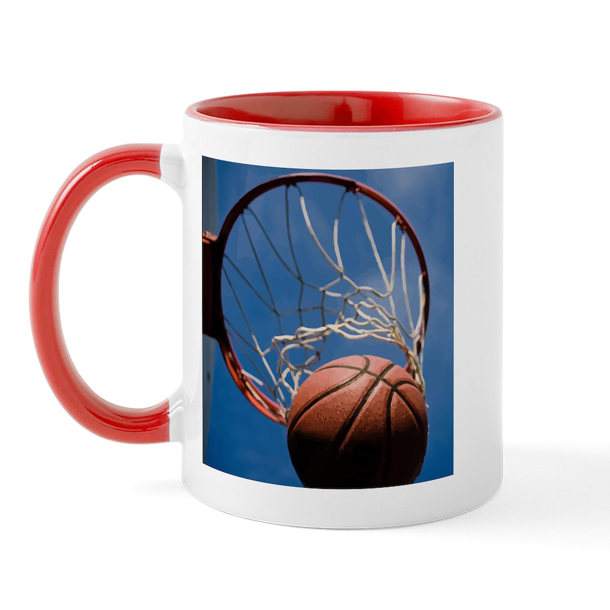 11 oz (325 ml) Ceramic Basketball Coffee Mug - Perfect for NBA Fans, Office Use & Gifts - CafePress