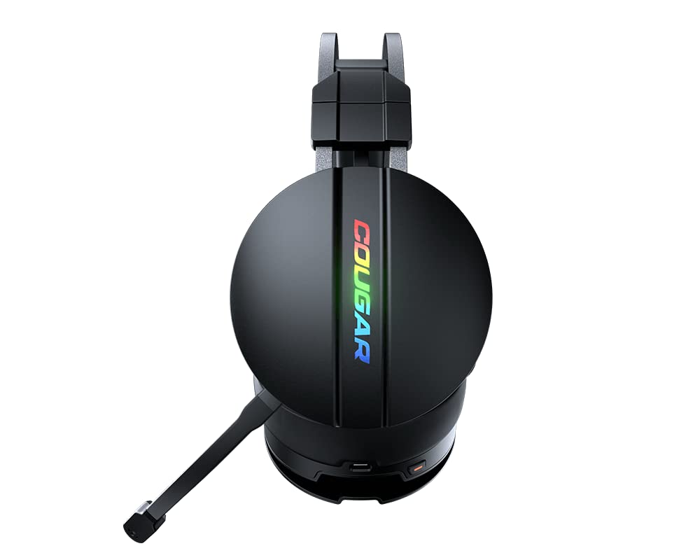 COUGAR OMNES Essential Wireless Gaming Headset - Stereo Boost & Virtual Surround Sound - 9.7mm Noise-Canceling Mic - RGB Lighting for PC, PS5, Xbox - Perfect for FPS, Streaming & Esports