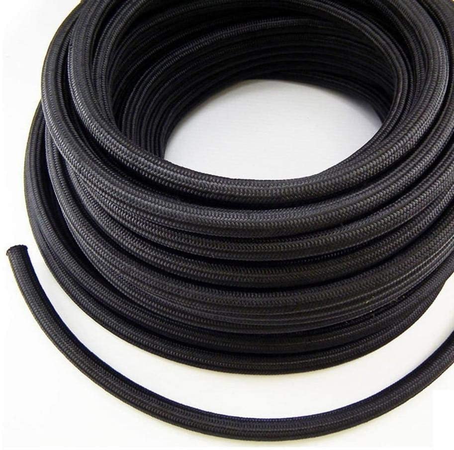 12AN 10FT Nylon Braided Stainless Steel Fuel Line Hose - High Pressure Oil & Gas Hose for Automotive, Marine & Industrial Applications (10 Feet) - Perfect for Fuel Transfer, Hydraulic Systems & Engine Repair