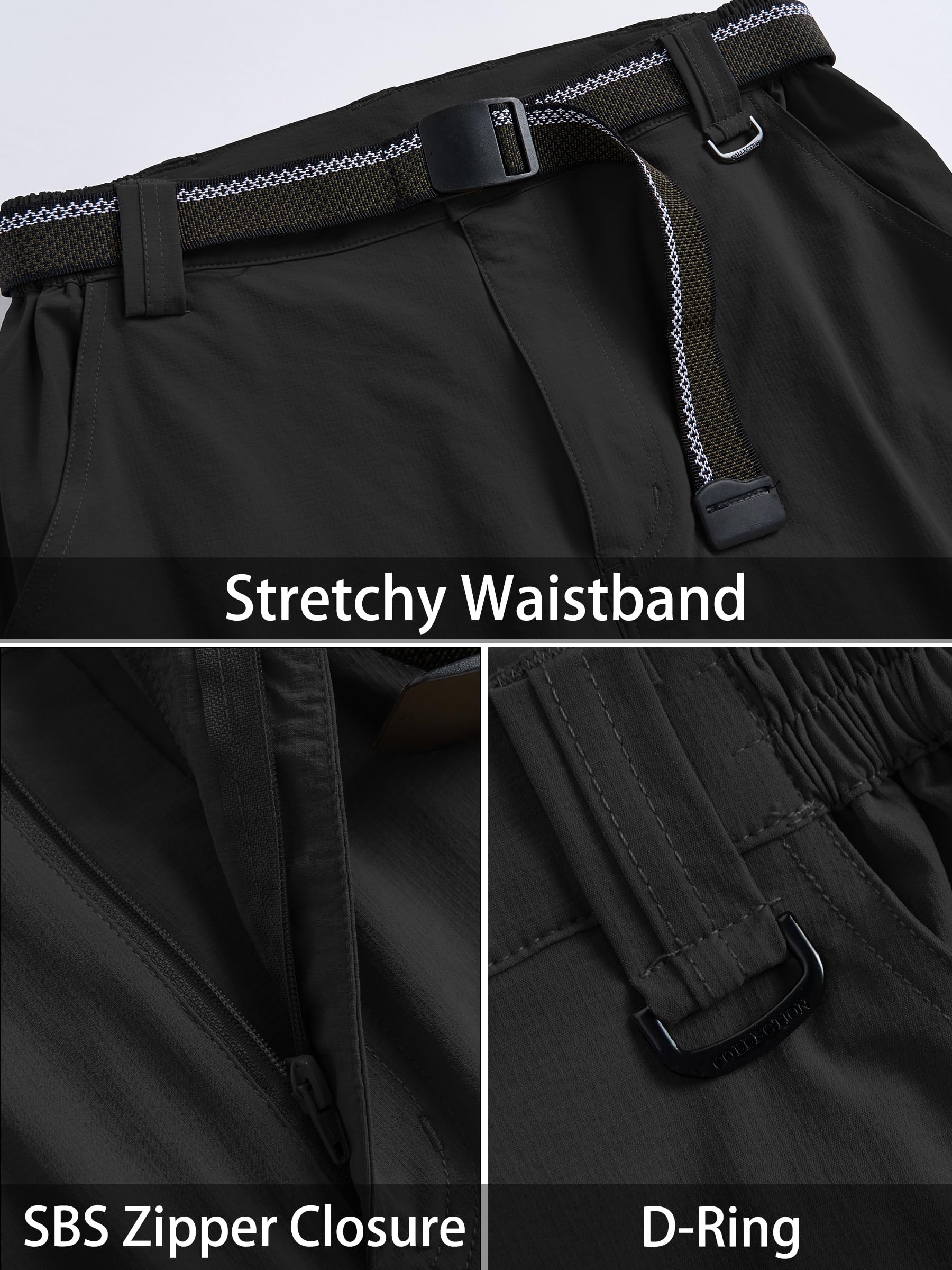 Men's Quick-Dry Lightweight Waterproof Hiking Pants - Outdoor Camping, Hunting, Fishing & Work Cargo Pants for Active Adventures